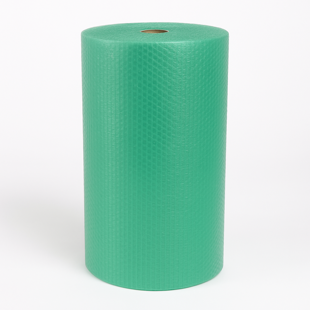 ÖKO-Luftpolsterfolie Ozeangrün – 100cm x 100m x 80my